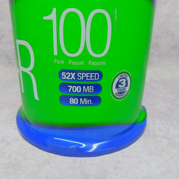 New Sealed NOS Color Research CD-R 52x 700MB 80 Minute 100 Pack Ships Safe Quick - Picture 4 of 4